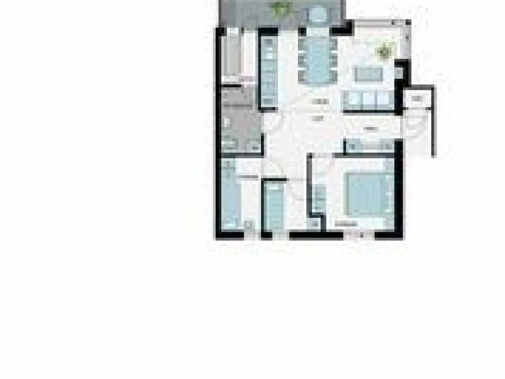 2B 6-bed apartment